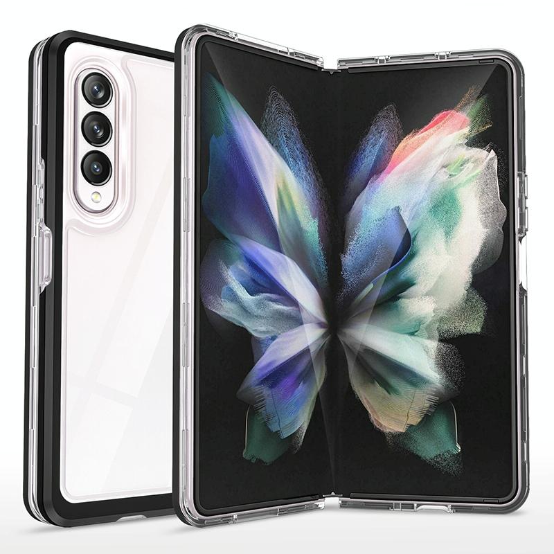 For Samsung Galaxy Z Fold4 5G Shockproof Clear Acrylic Tpu Case