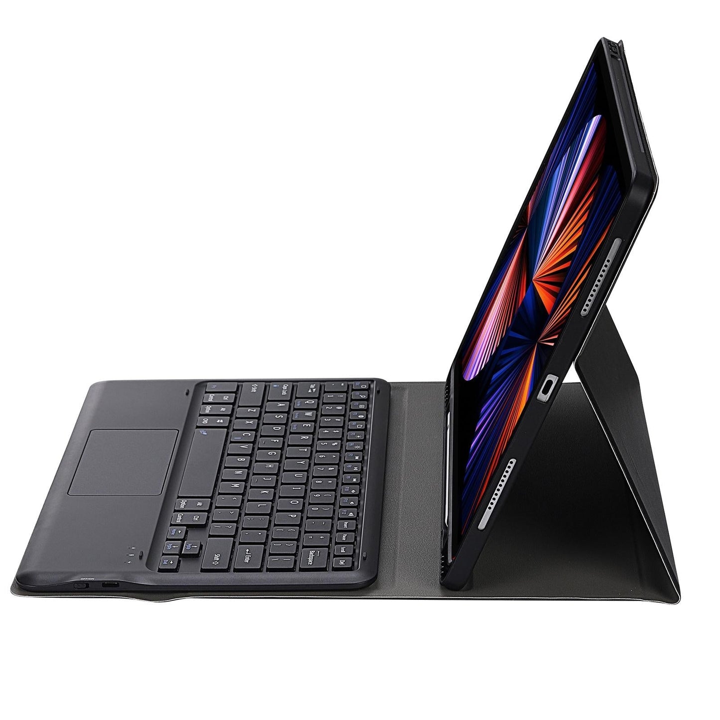 Detachable Bluetooth Keyboard Tablet Case For Ipad Pro 12.9 - Ultra-Thin With Touchpad Pen Slot & Holder - Dark Blue