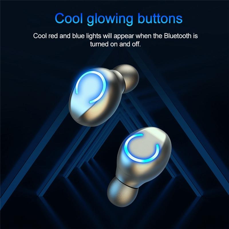 Wireless Noise-cancelling Earbuds with Charging Case - Dark Blue