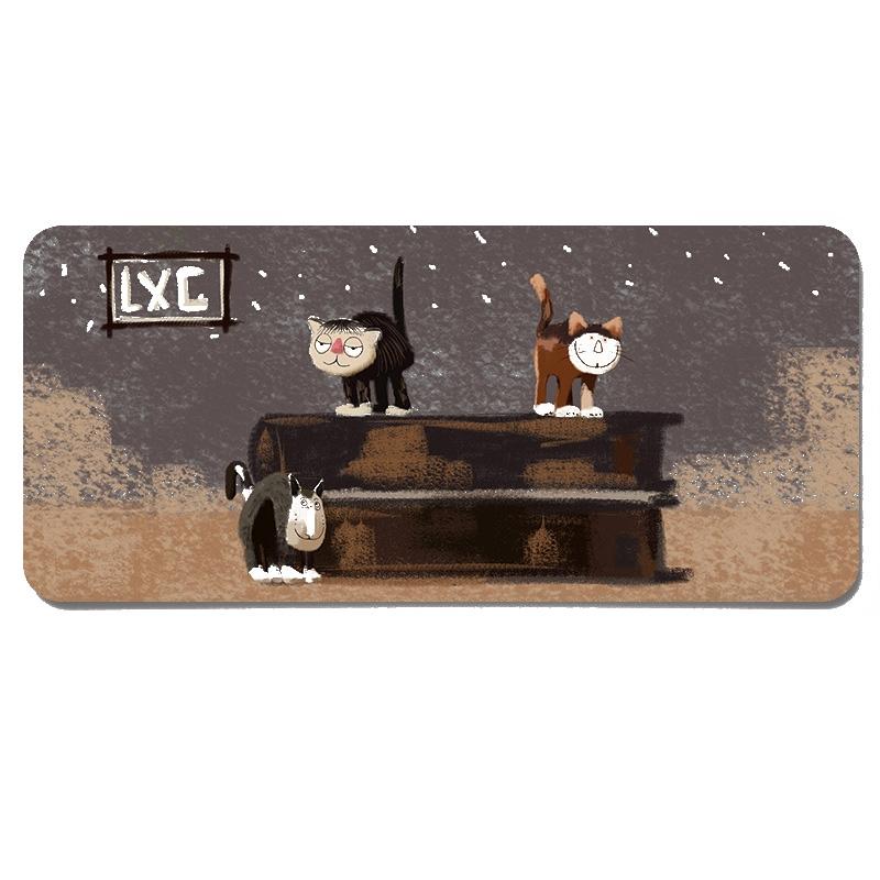 Waterproof Cartoon Mouse Pad Non Slip Design - Rabbit On The Road