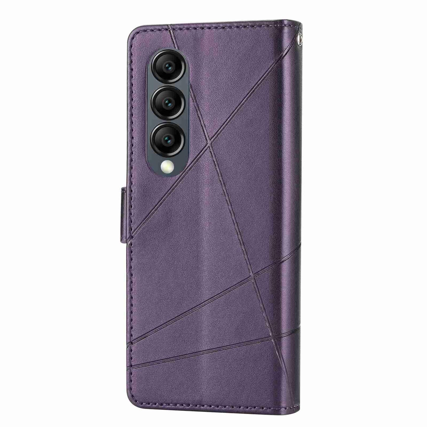 For Samsung Galaxy Z Fold4 5G Embossed Pu Leather Phone Case - Green