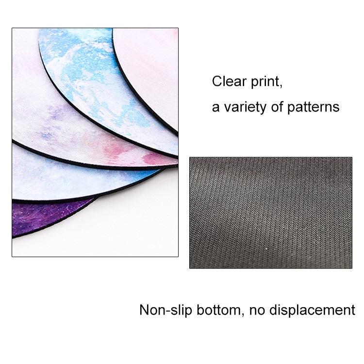 5 Piece Round Rubber Mouse Pad Set - Mars