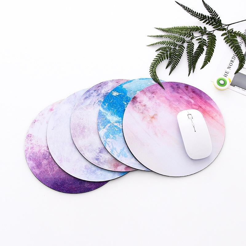 5 Piece Round Rubber Mouse Pad Set - Mars