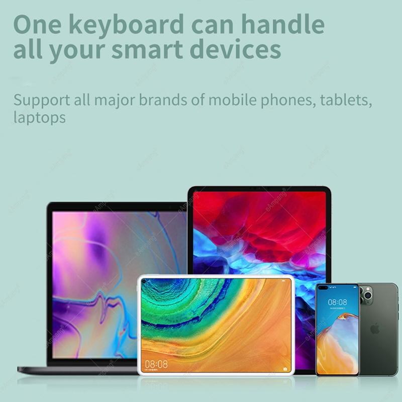 Portable 9.7 Tablet Keyboard With Bluetooth Touchpad & Mouse Set For Ipad - White + Mouse