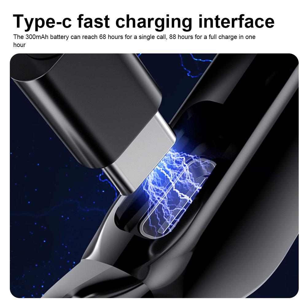 Digital Display Bone Conduction Bluetooth Headset - Sporty Design - Green