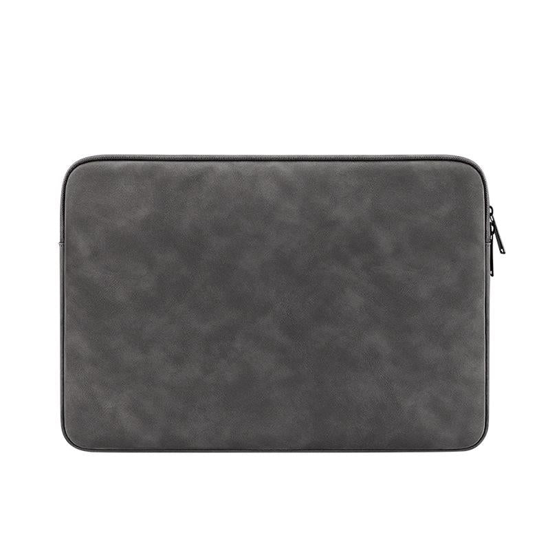Lightweight Waterproof Lambskin Laptop Sleeve - 13.3 Inches - Gray With Bag