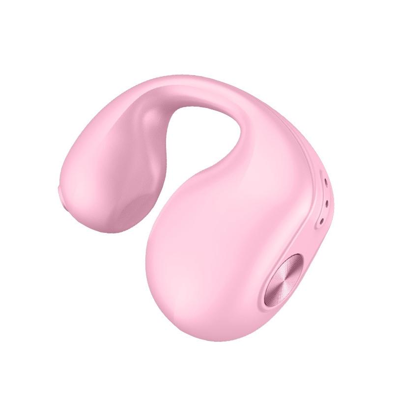 Mini Bone Conduction Bluetooth Earphone for Running and Sports - Pink