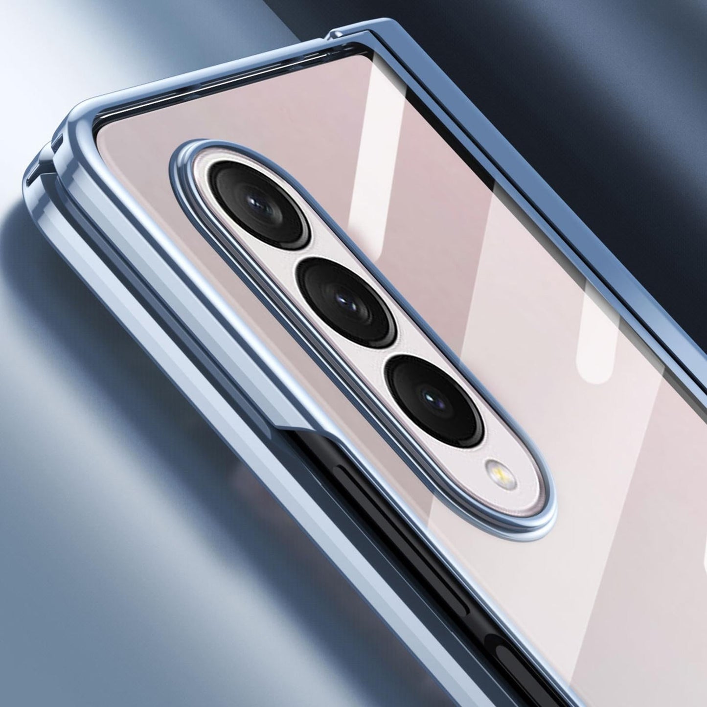 For Samsung Galaxy z Fold4 5G Samsung Galaxy z Fold4 Full Body Electroplating Hinge Case - Integrated Design - Blue