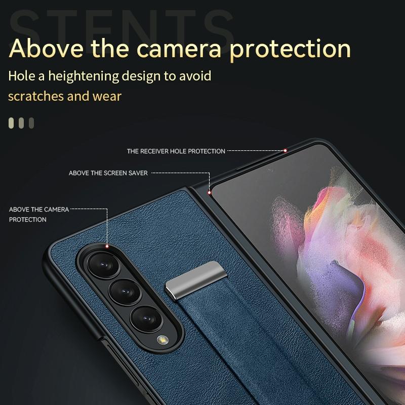 For Samsung Galaxy Z Fold4 5G Leather Shockproof Case