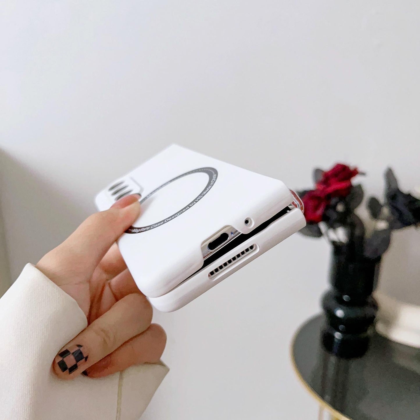 For Samsung Galaxy Z Fold4 5G Magnetic Skin Case - Magsafe - Mint Green