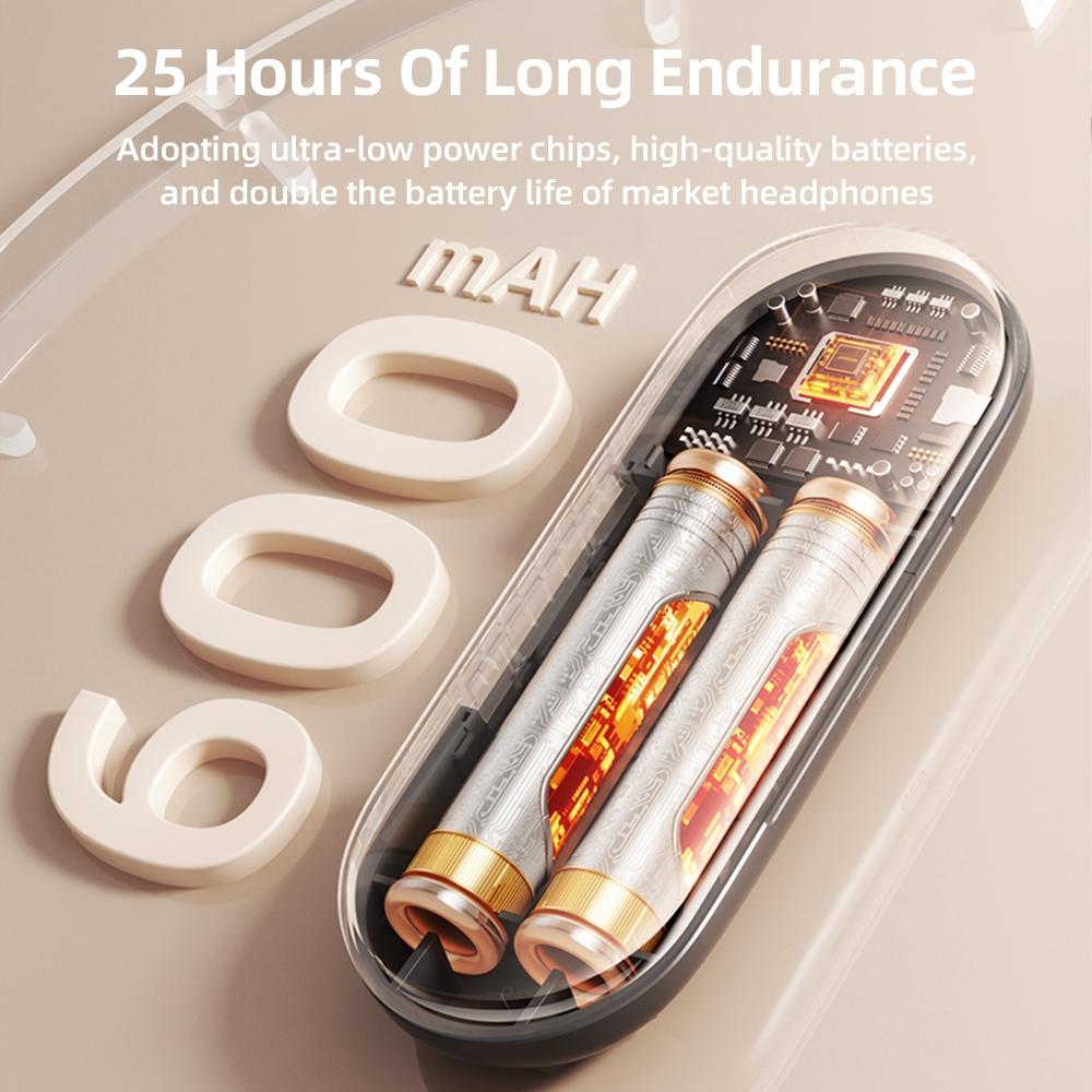 Waterproof True Wireless Noise-cancelling Bluetooth Earbuds - Orange