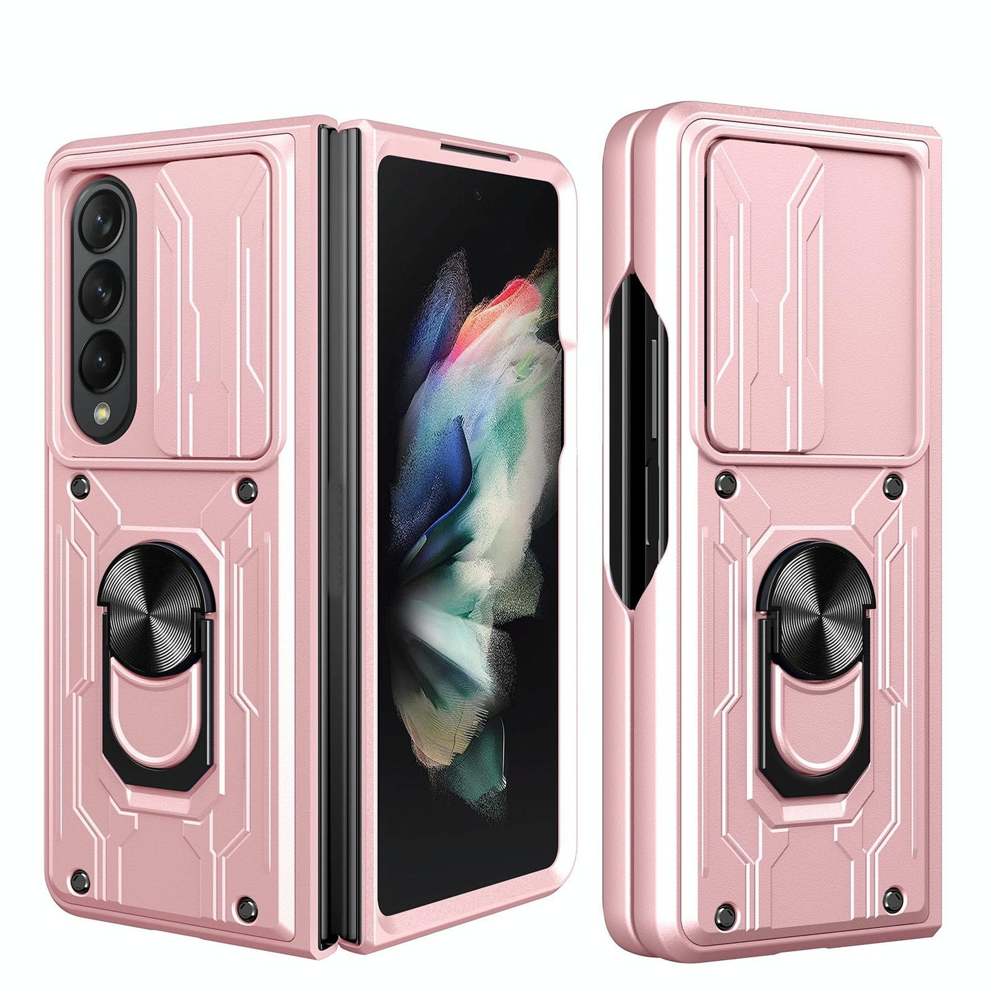 For Samsung Galaxy z Fold4 5G Protective Sliding Camshield Phone Case - Grey