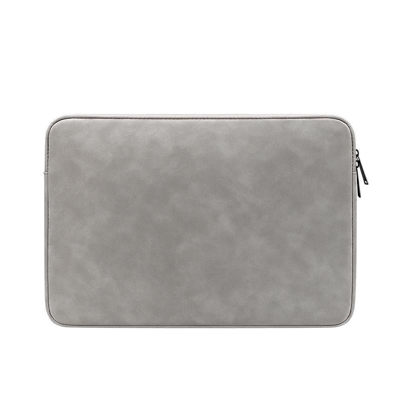 Lightweight Waterproof Lambskin Laptop Sleeve - 13.3 Inches - Deep Gray With Bag