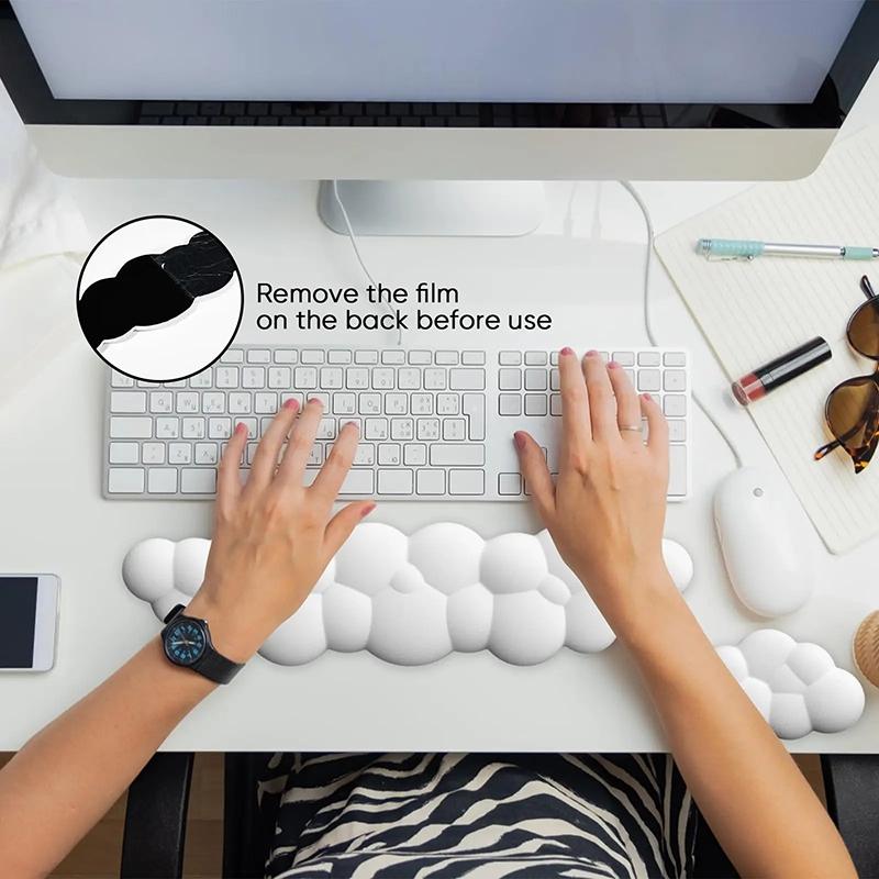 Memory Foam Mouse Pad With Wrist Rest - Pink