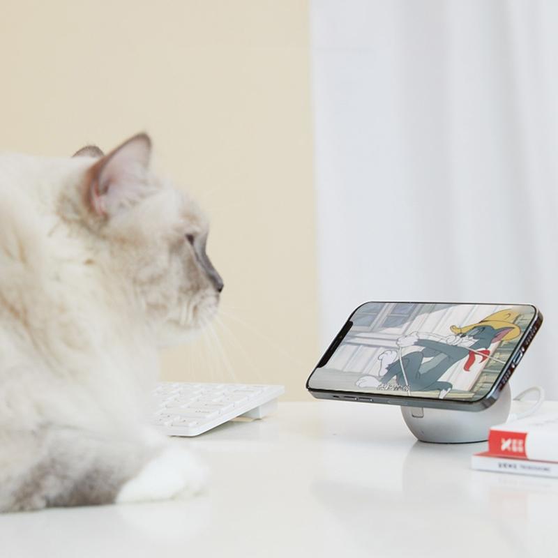 Adorable Magnetic Cat Wireless Charger Stand - Pink