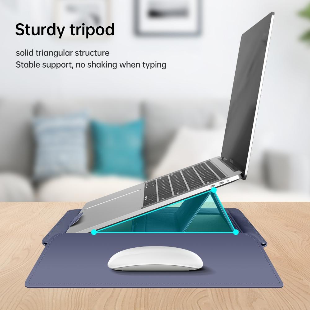 Versatile Laptop Bag with Mouse Pad Stand - Grey