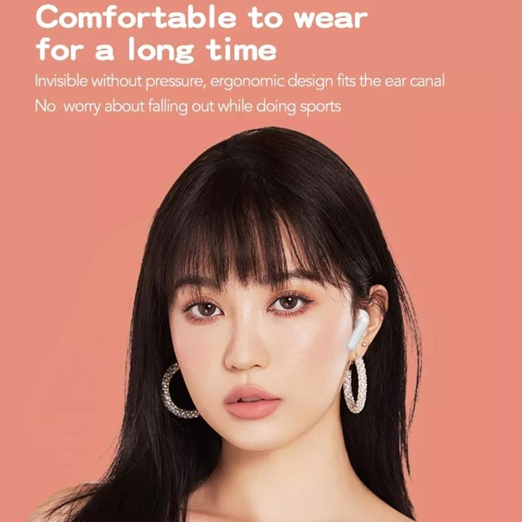 Digital Display Sports Bluetooth Earphones - Semi-in-ear - Ete-16 Tws - Pink