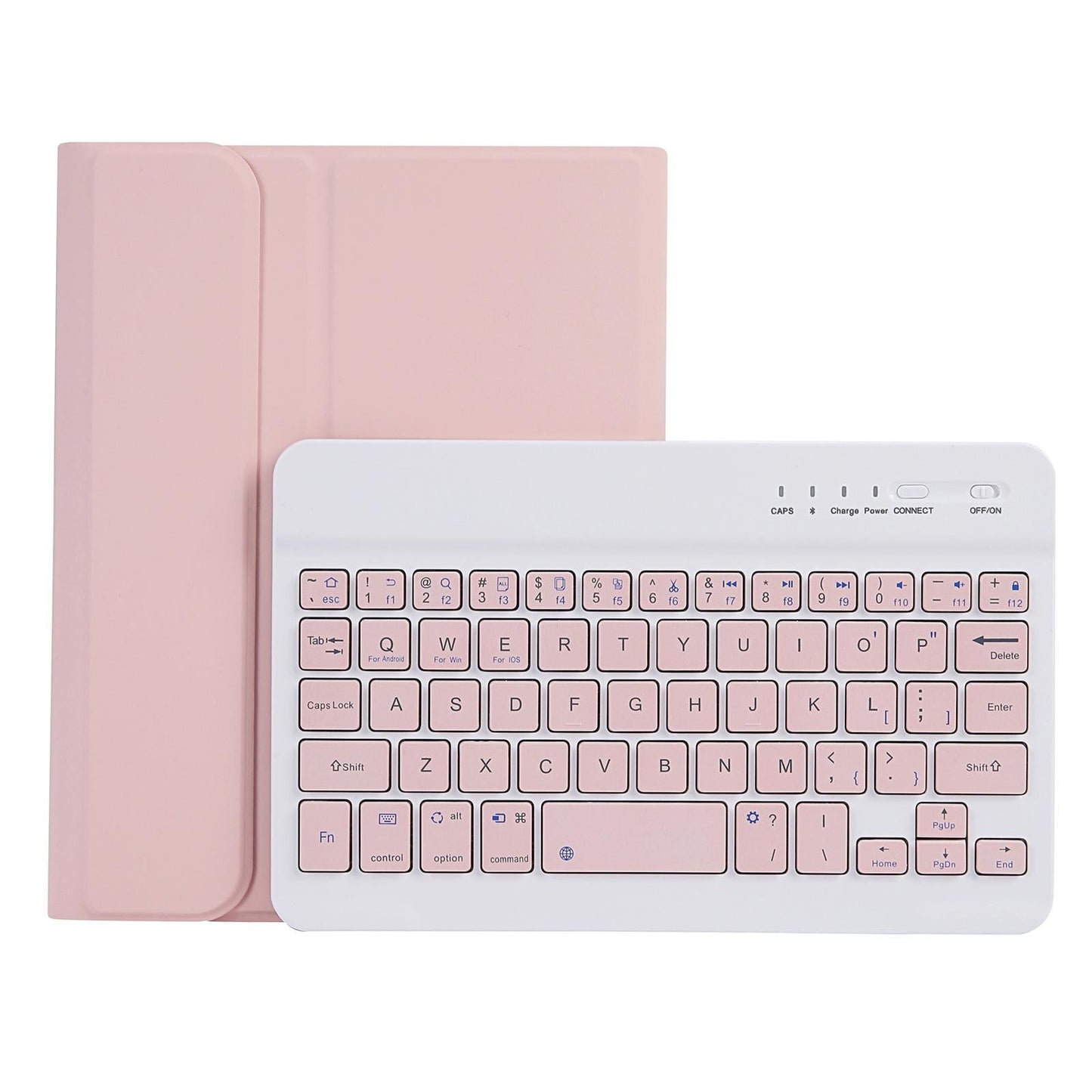 Ultra-Thin Bluetooth Keyboard Tablet Case For Ipad Mini 6 With Stand And Pen Slot - Candy Colour - Pink