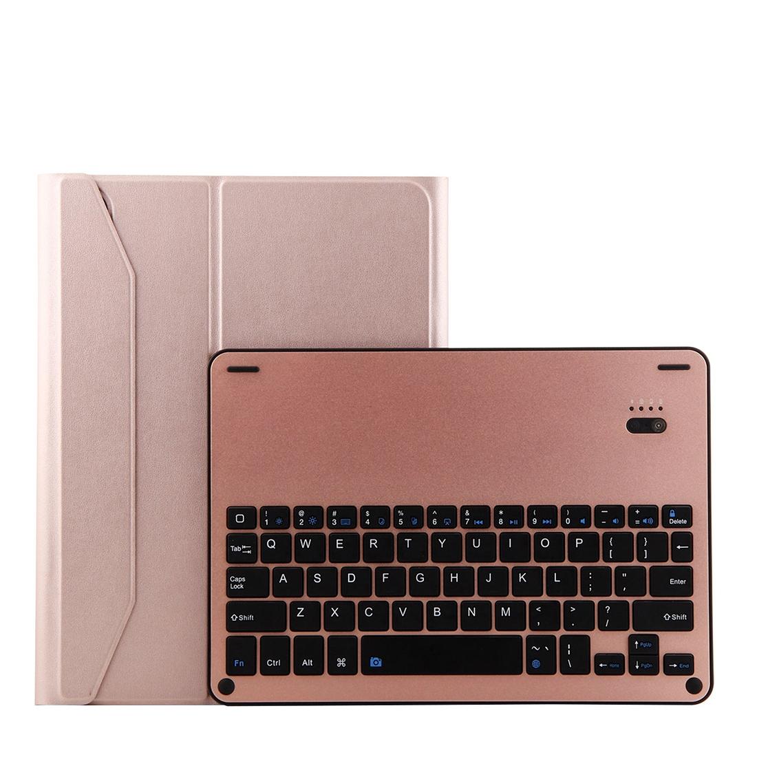 Bluetooth Keyboard & Leather Tablet Case For Ipad Pro 11 2018 - Detachable Aluminum Three-Gear Magnetic Sleep Function - Pink