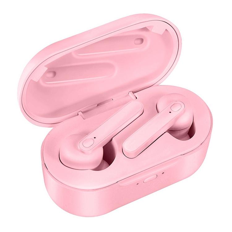 Waterproof Bluetooth Earphones with Magnetic Charging Box - 5.0 - Pink