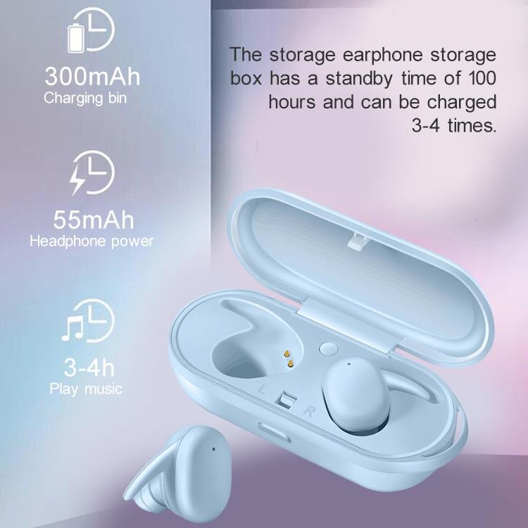 Waterproof Wireless Bluetooth Earphones with Magnetic Charging Box - 300mah - Pink