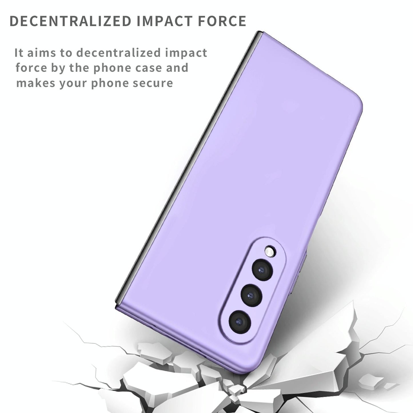 For Samsung Galaxy z Fold4 5G Foldable Armor Phone Case - Compact and Durable - Sky Blue