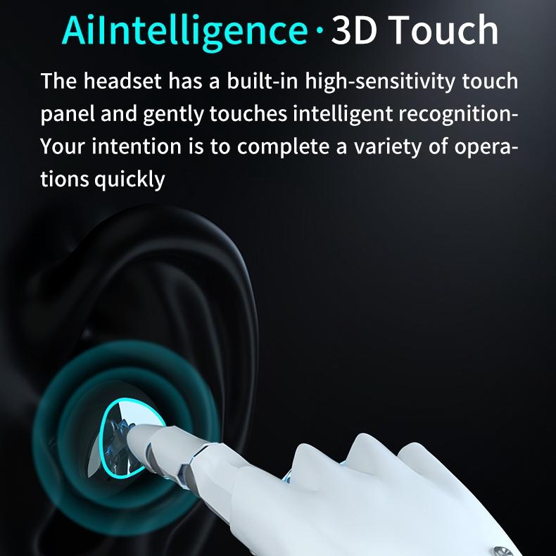 Wireless Bluetooth 5.0 Earphones with Digital Display and Charging Box - Green