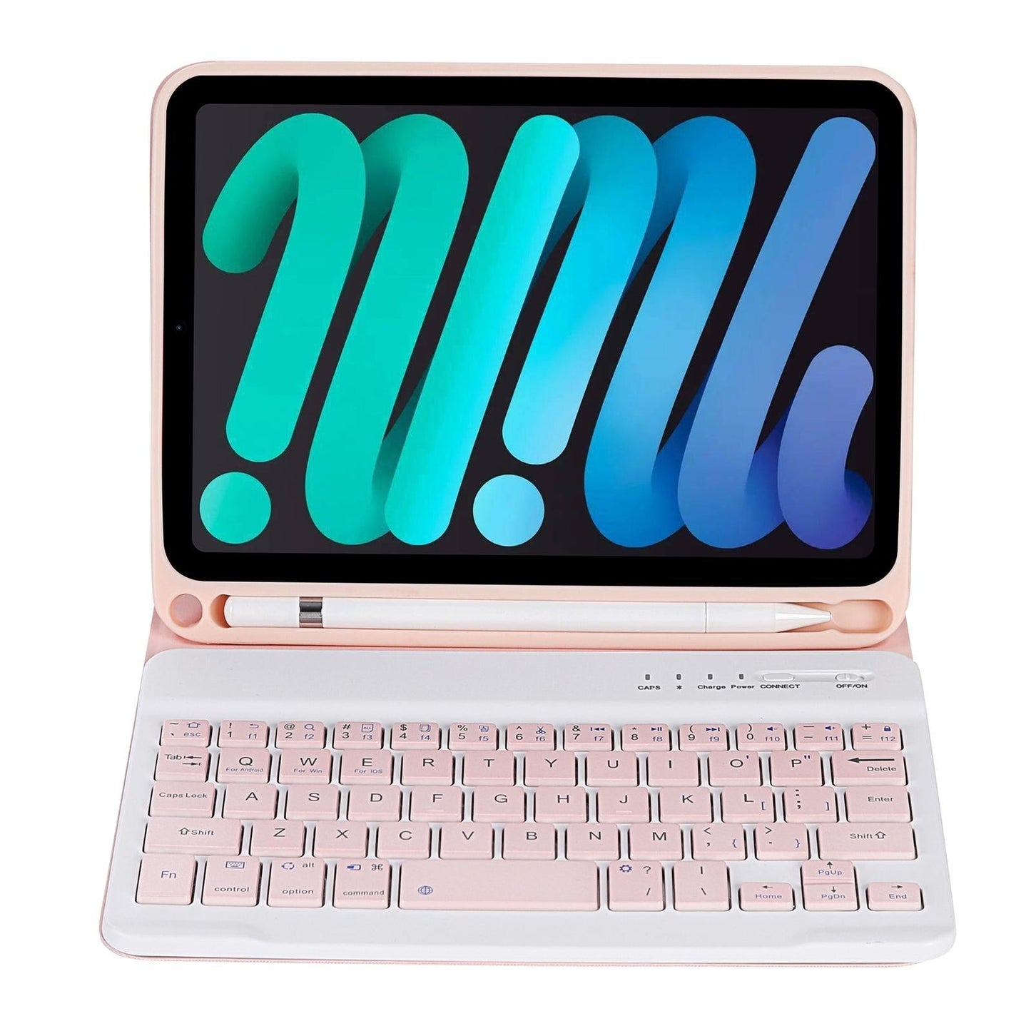 Ultra-Thin Bluetooth Keyboard Tablet Case For Ipad Mini 6 With Stand And Pen Slot - Candy Colour - Green