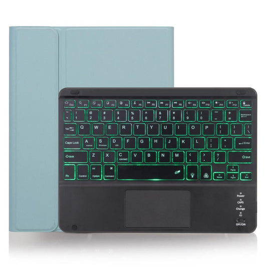 Detachable Bluetooth Keyboard Tablet Case For Ipad Pro 11 With Touchpad Pen Slot & Backlight - Plain Texture - Green