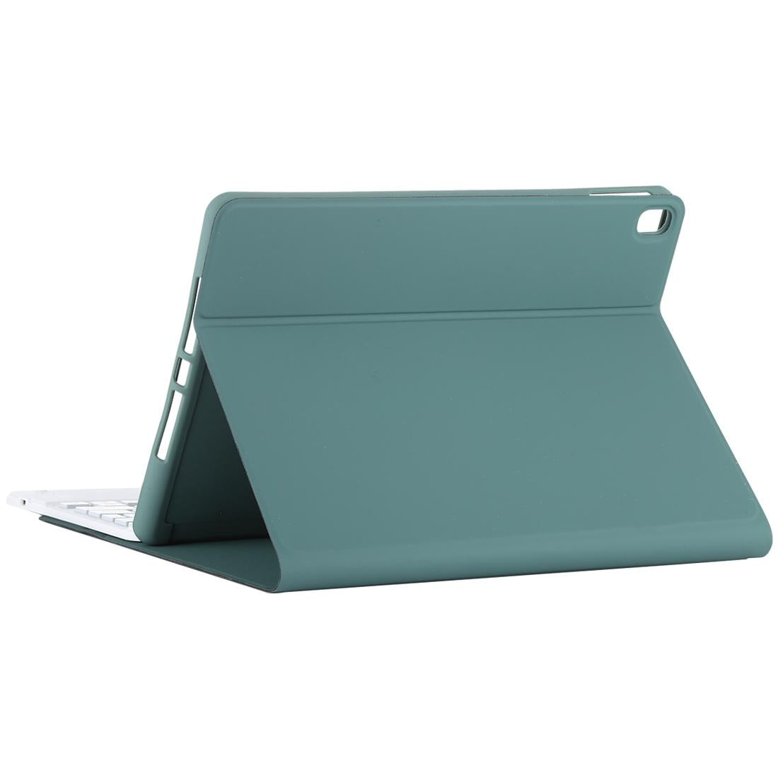 Bluetooth Tablet Case For Ipad 10.2 / Ipad Air 2019 With Touch Pad & Backlight & Pen Holder - Detachable - Dark Green