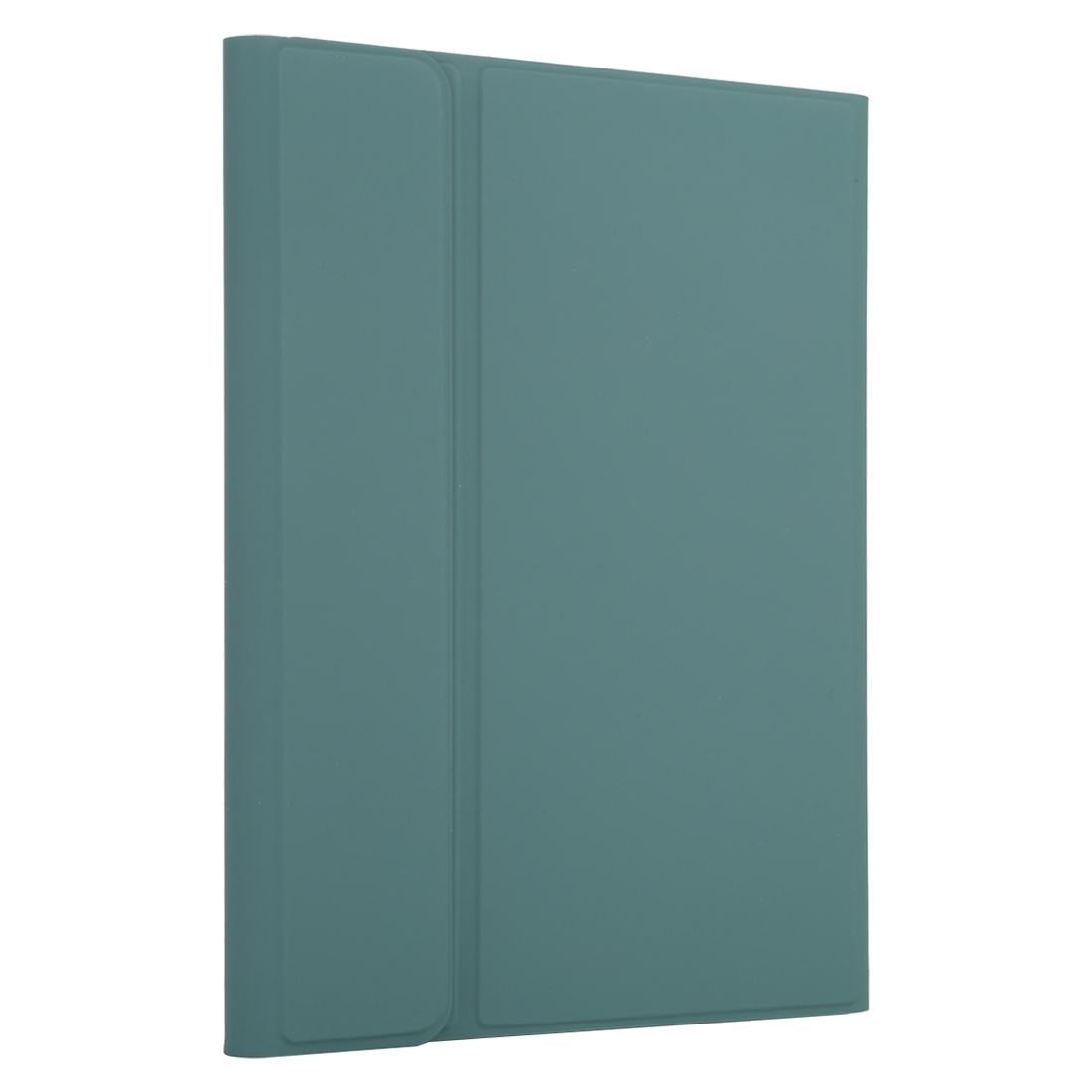 Bluetooth Keyboard & Tablet Case For Ipad 9.7 With Touch Pad Pen Slot & Holder - Detachable Microfiber Leather - Dark Green