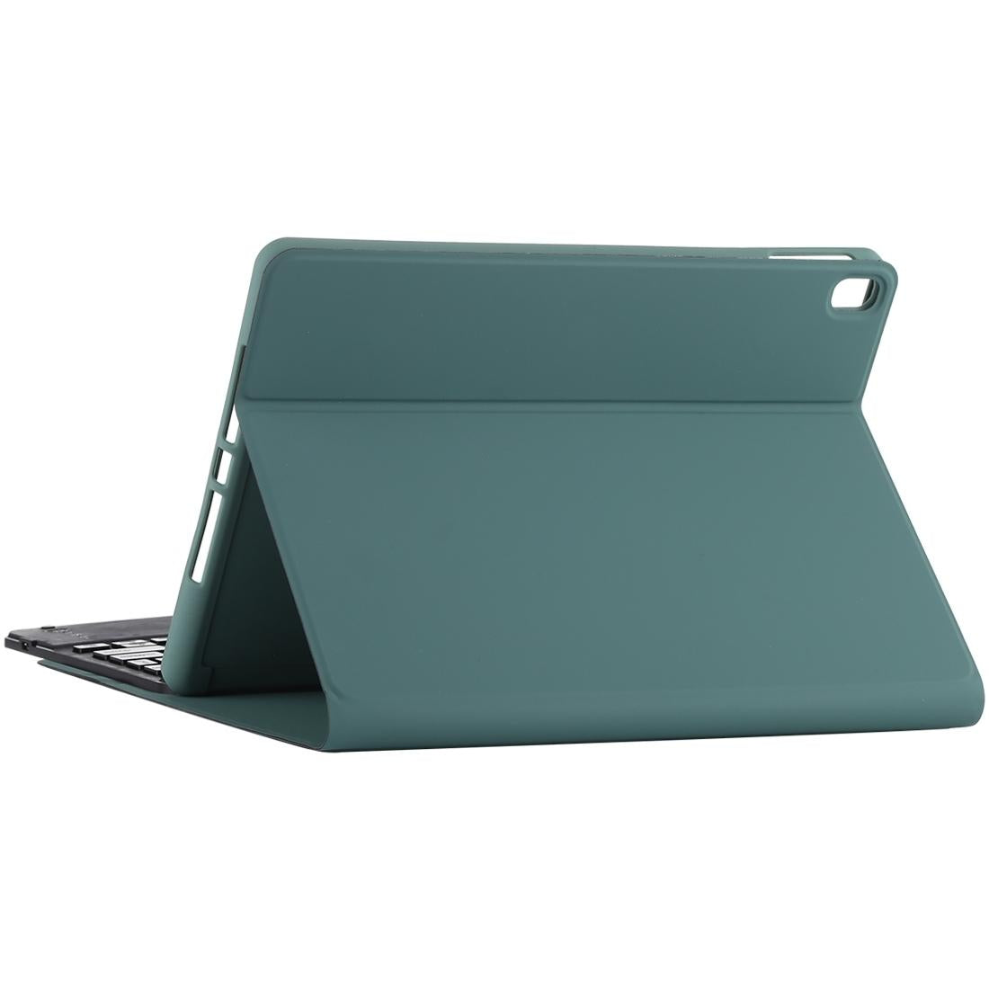 Bluetooth Keyboard & Tablet Case For Ipad 9.7 With Touch Pad Pen Slot & Holder - Detachable Microfiber Leather - Dark Green