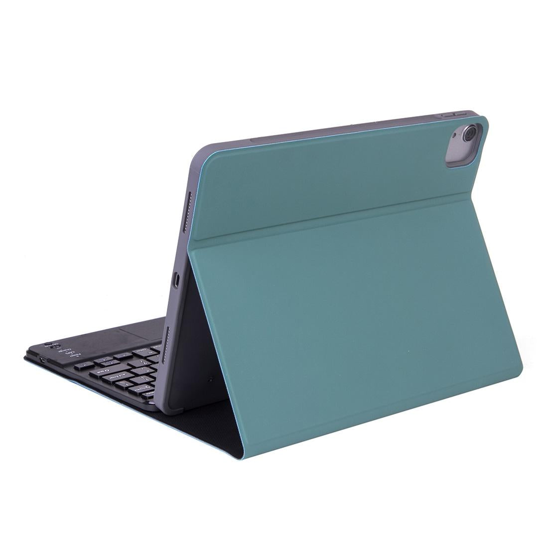 Detachable Bluetooth Keyboard Tablet Case For Ipad Pro 11 With Touchpad Pen Slot & Backlight - Plain Texture - Dark Green