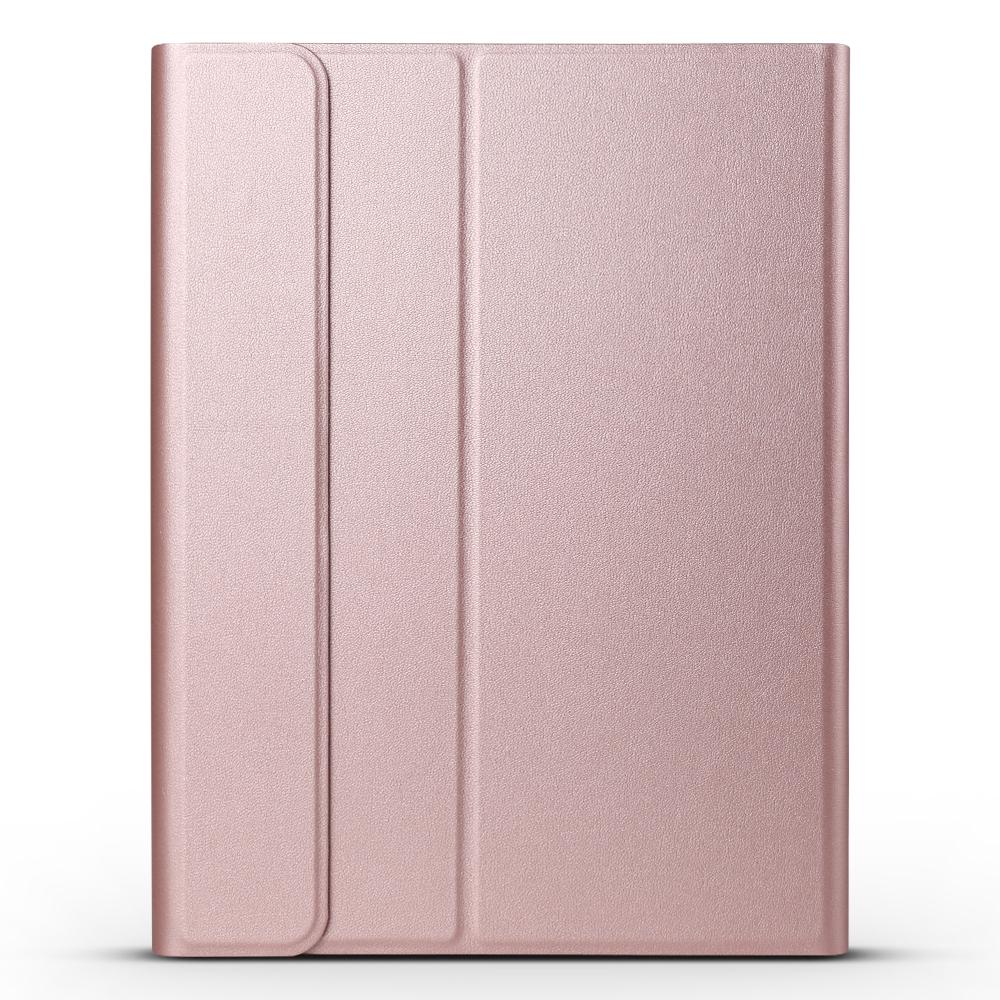 Bluetooth Keyboard & Leather Tablet Case For Ipad Pro 11 Detachable Brushed Texture Horizontal Flip Holder - Rose Gold