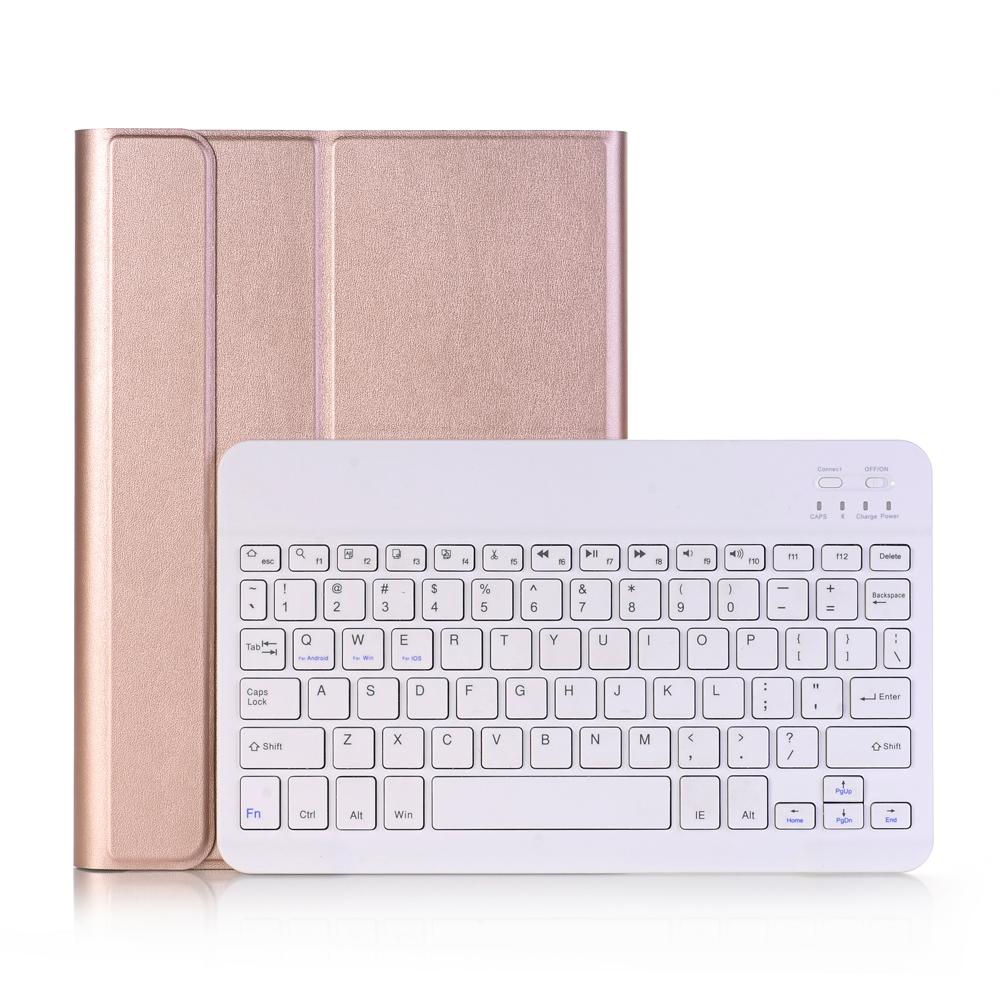 Ultra-Thin Bluetooth Keyboard Leather Case For Ipad Air / Pro 10.5 With Holder - Rose Gold