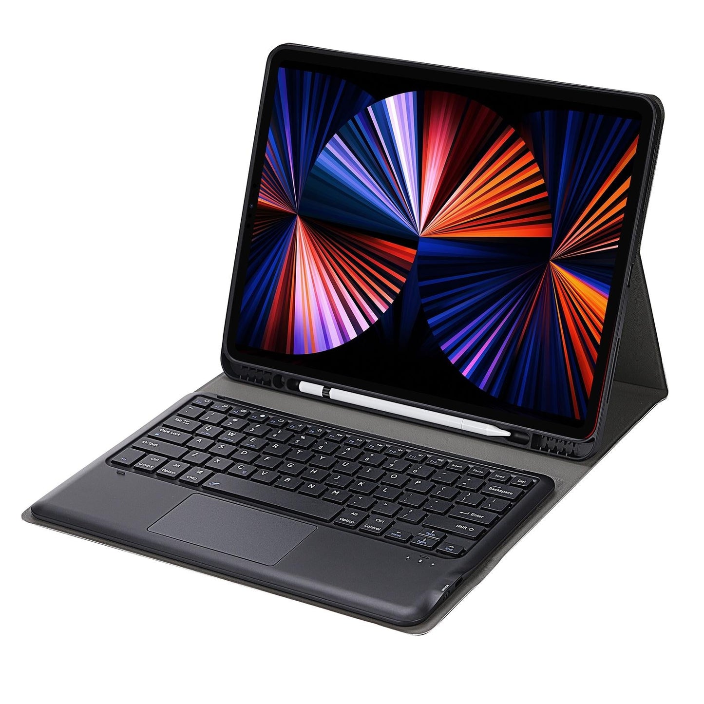 Detachable Bluetooth Keyboard Tablet Case For Ipad Pro 12.9 - Ultra-Thin With Touchpad Pen Slot & Holder - Rose Gold