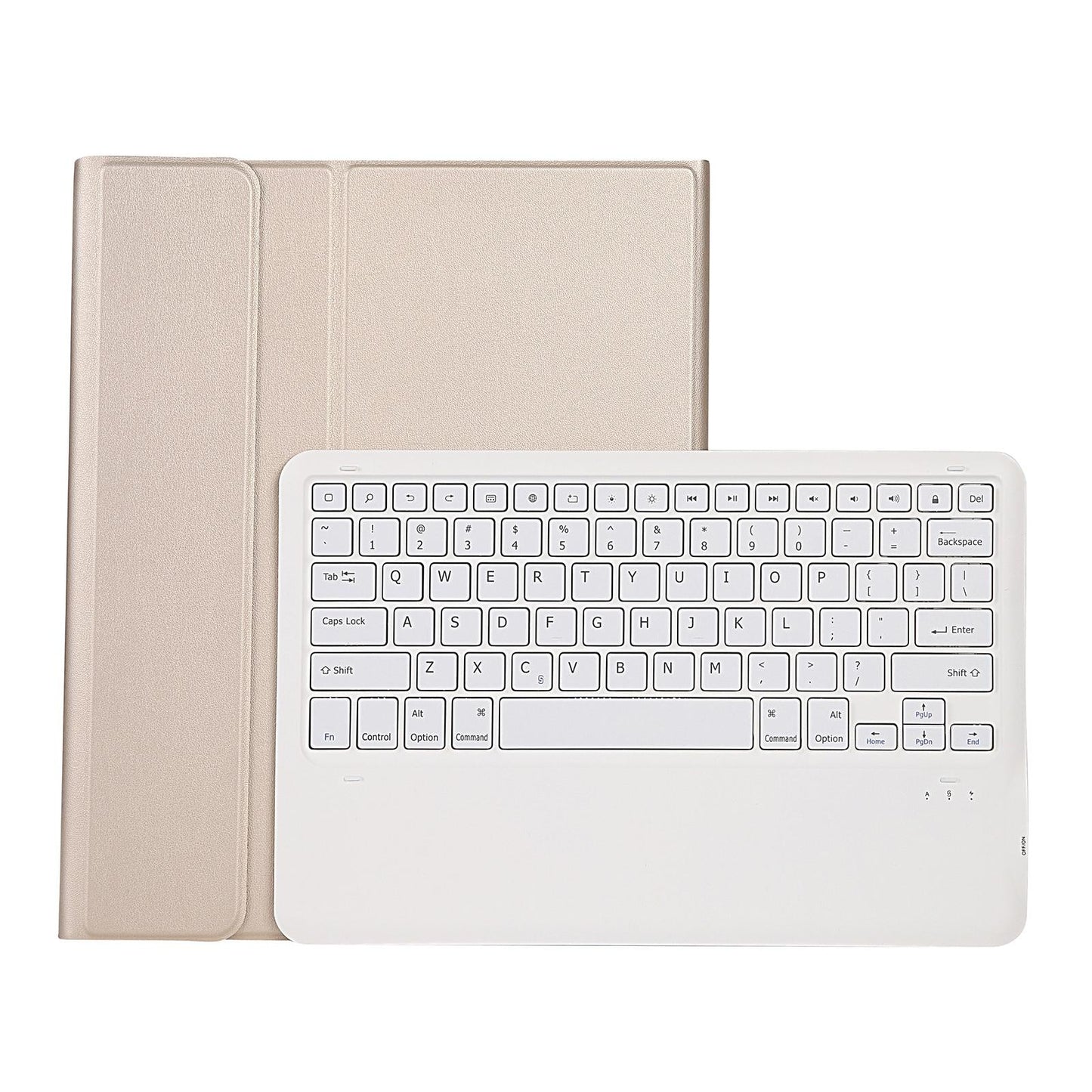 Ultra-Thin Detachable Bluetooth Keyboard Leather Case For Ipad Pro 12.9 2018 With Pen Slot - Rose Gold