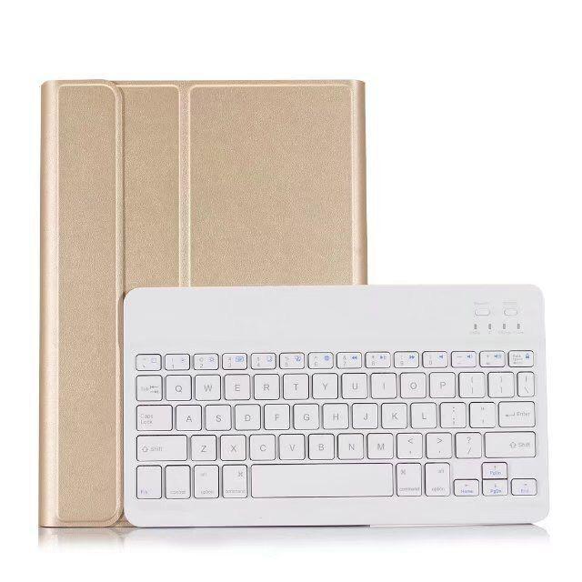 Bluetooth Keyboard & Leather Tablet Case For Ipad Pro / Air 9.7 2017 / 2018 - Detachable & Horizontal Flip With Holder - Rose Gold