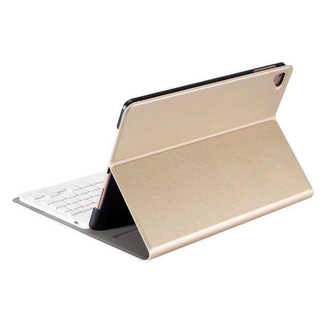 Bluetooth Keyboard & Leather Tablet Case For Ipad Pro / Air 9.7 2017 / 2018 - Detachable & Horizontal Flip With Holder - Rose Gold