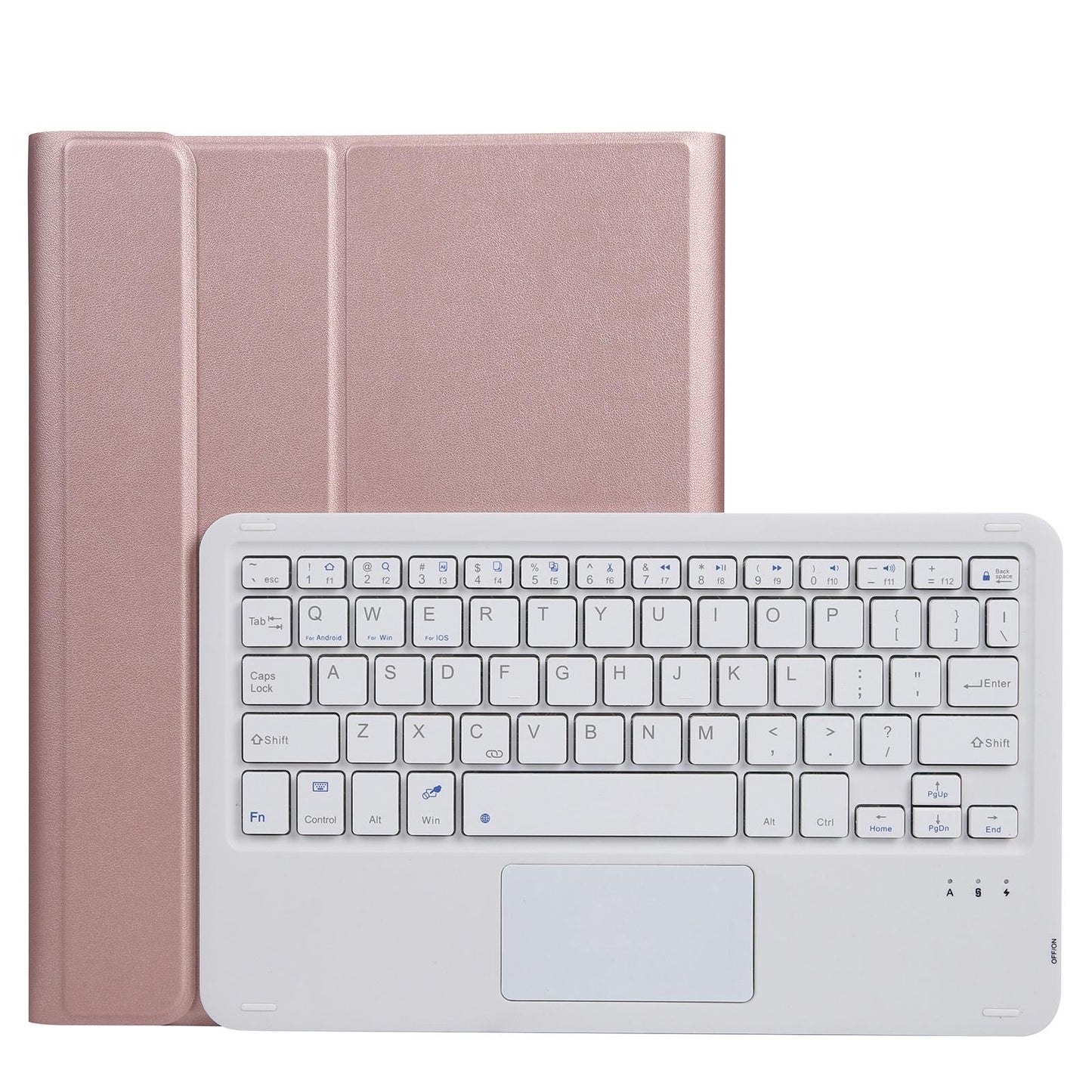 2-In-1 Bluetooth Keyboard & Leather Tablet Case For Ipad Pro 11 / Ipad Air 2020 - Rose Gold