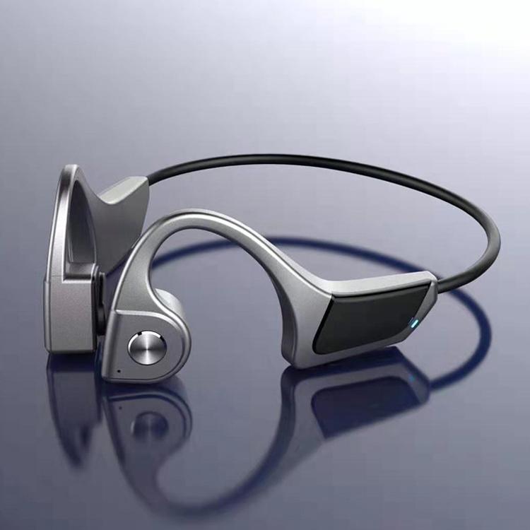 Wireless Bone Conduction Bluetooth Earphones - 4.1 Stereo 5.0 Black - Grey
