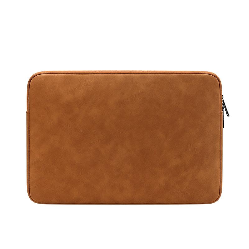 Lightweight Waterproof Lambskin Laptop Sleeve - 13.3 Inches - Yellow With Bag