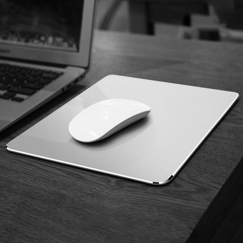 Double Sided Non Slip Aluminum Mouse Pad M Size - Grey