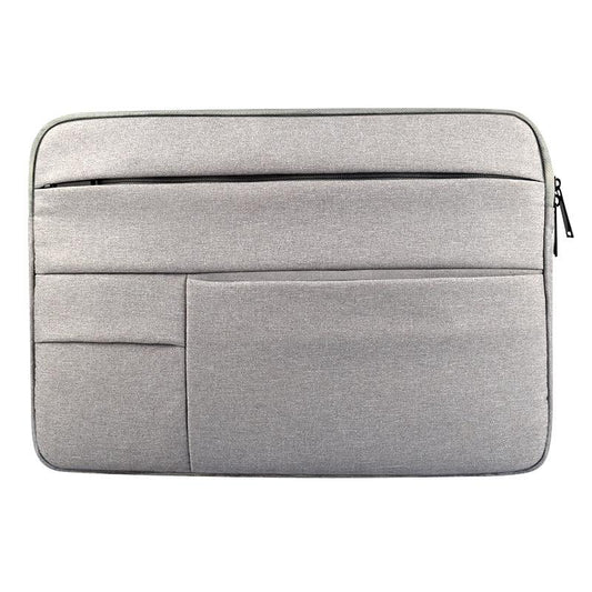 15.6 Inch Laptop Tablet Bag with Multiple Pockets - Portable and Durable - Grey