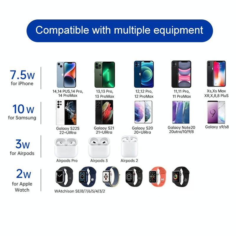 15W 3 In 1 Aluminum Wireless Charger - Grey