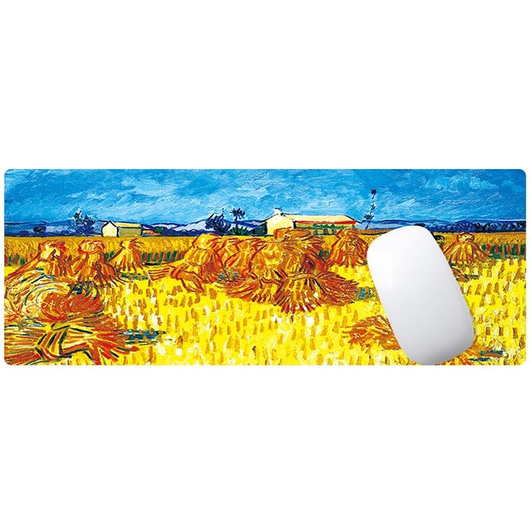 Large Oil Painting Desk Rubber Mouse Pad - Starry Sky