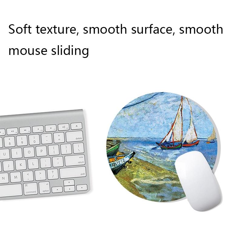 Large Oil Painting Desk Rubber Mouse Pad - Starry Sky