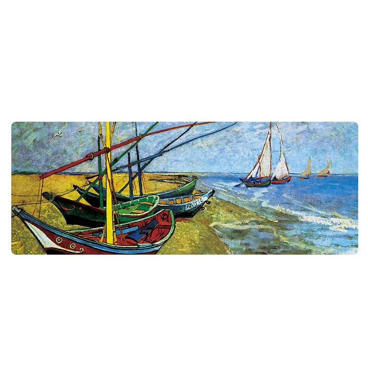 Large Oil Painting Desk Rubber Mouse Pad - Starry Sky