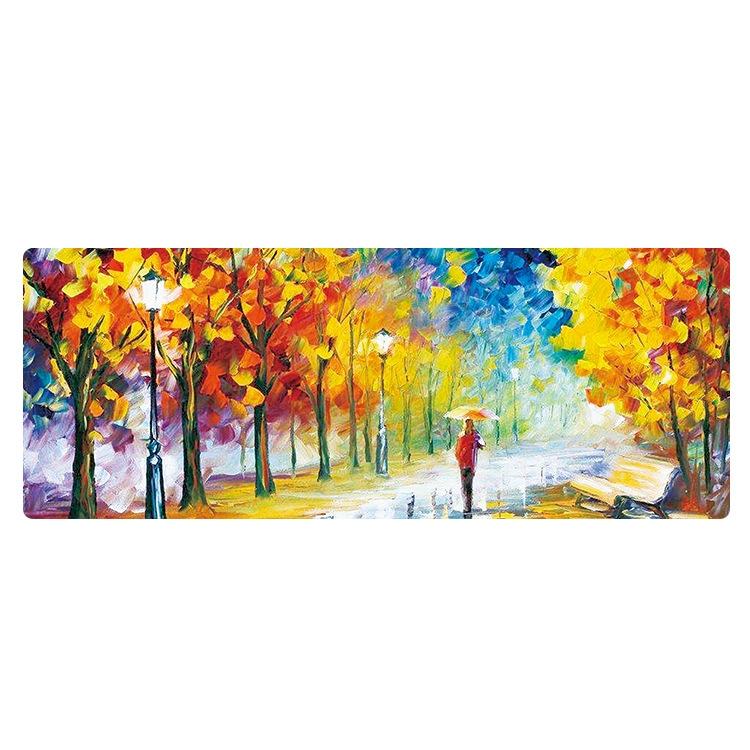 Large Oil Painting Desk Rubber Mouse Pad - Starry Sky