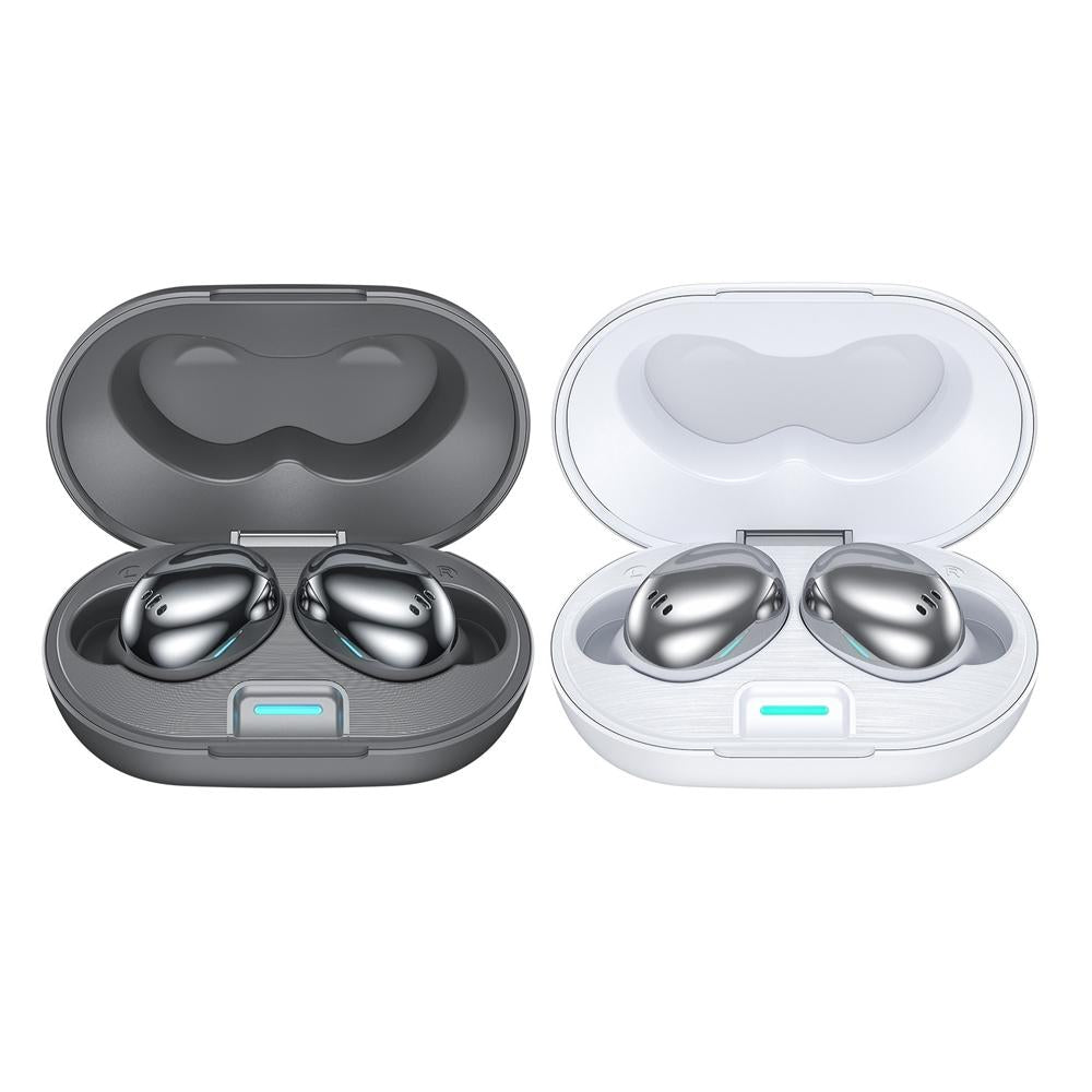 Metal Plating Wireless Tws Earphones with Charging Box - Bluetooth 5.0 - Grey